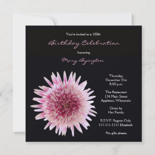 100ste verjaardag uitnodiging Gorgeous Gerbera