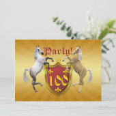 100ste verjaardag uitnodiging met wapenschild (Staand voorkant)