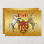 100ste verjaardag uitnodiging met wapenschild (Voorkant / Achterkant)