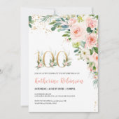 100ste verjaardag uitnodiging voor haar volwassen  (Voorkant)