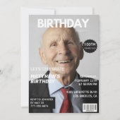 100ste verjaardag Uitnodigingen Mannen Hem Magazin (Voorkant)