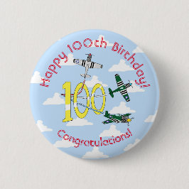 100ste verjaardag van Mustangs (Blauwe Lucht) Badg Ronde Button 5,7 Cm