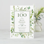 100ste verjaardag Witte Hortensia's Kaart (Staand voorkant)