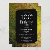 100ste verjaardag Zwart en Goud Kaart (Voorkant / Achterkant)