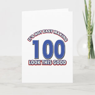 100ste verjaardagsdesign kaart