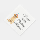 100ste verjaardagsfeest viering Labrador hond Servet (Hoek)