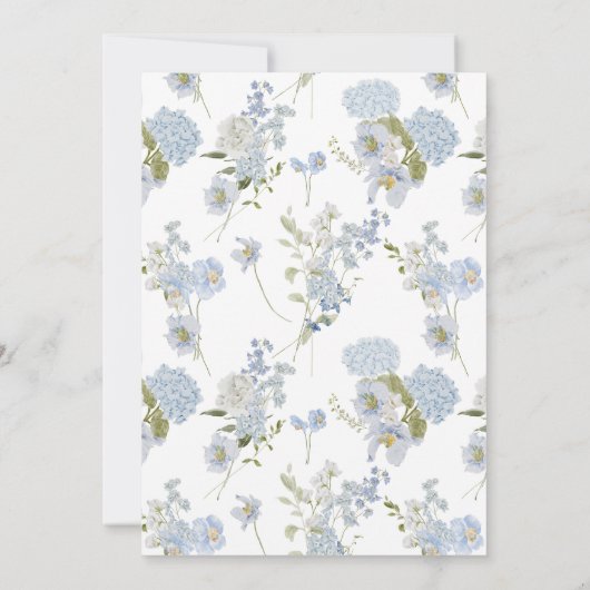 100ste verjaardagsfeestje Elegant Stoffig Blauw Bl Kaart (Achterkant)