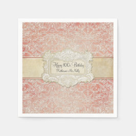 100ste verjaardagsfeestje  Frans Regency Lace Servet