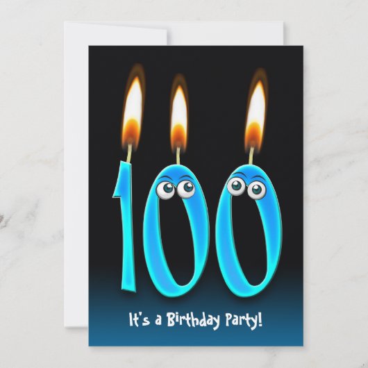 100ste verjaardagsfeestje kaart (Voorkant)