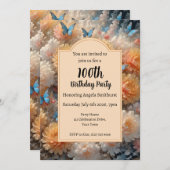 100ste verjaardagsfeestje kaart (Voorkant / Achterkant)