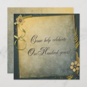 100ste verjaardagsfeestje kaart (Voorkant / Achterkant)