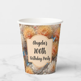 100ste verjaardagsfeestje papieren bekers