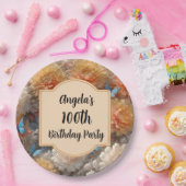 100ste verjaardagsfeestje papieren bordje (Feest)