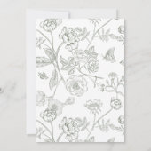 100ste verjaardagsfeestje Sage Groen Victoriaans B Kaart (Achterkant)