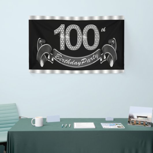 100ste verjaardagsfeestje spandoek (Beurs)