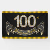 100ste verjaardagsfeestje spandoek (Horizontaal)