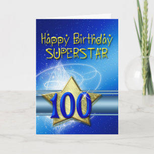 100ste verjaardagskaart voor Superstar Kaart