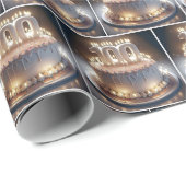 100ste verjaardagstaart met veel kaarsen cadeaupapier (Rol Hoek)