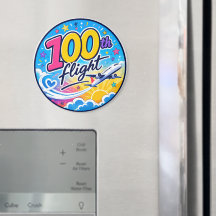 100ste vlucht kleurrijk vliegtuig reis souvenir