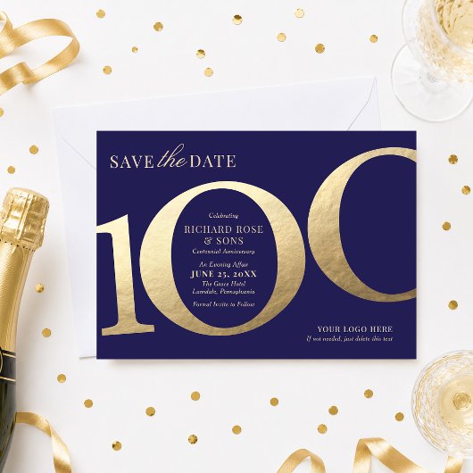 100ste Zakelijke Save the Date Uitnodiging