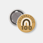 100th Anniversary Modern Design Magnet (Voorkant / Achterkant)