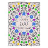 100th Birthday Abstract Flowers (Voorkant)