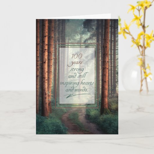 100th Birthday and Still Inspiring Hearts and Mind Kaart (Gele Bloem)