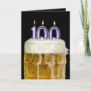 100th Birthday Beer op zwart Kaart