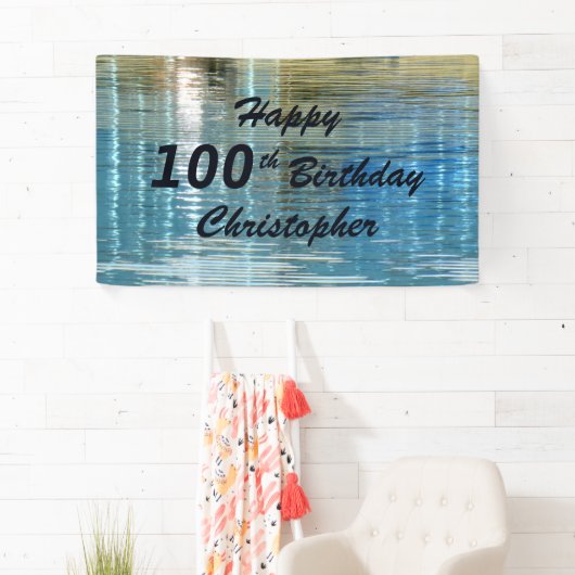 100th Birthday Blue Reflection in Lake, Name, Spandoek (Insitu)