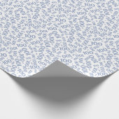100th Birthday Blue/White Random Number Pattern Cadeaupapier (Hoek)