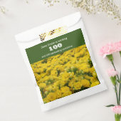 100th Birthday Bright Yellow Flowers viering Bedankzakje (Gezegeld)