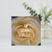 100th Birthday Celebration-Yellow Rose Kaart (Staand voorkant)