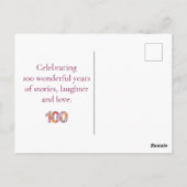 100th Birthday - Elegant Floral Number 100 Thanks Briefkaart (Achterkant)