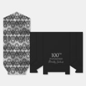 100th Birthday Elegant Silver Lace Thank You Bedankdoosjes (Ongevouwen)