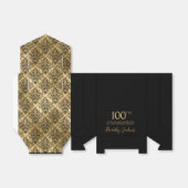100th Birthday Gold Damask Thank You Bedankdoosjes (Uitgevouwen)