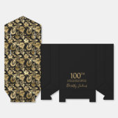100th Birthday Gold Floral Thank You  Bedankdoosjes (Ongevouwen)