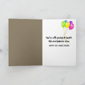 100th Birthday Humor with Basset Hound  Kaart (Binnen)