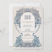 100th Birthday Invitation Art Nouveau W. Morris Kaart (Voorkant)