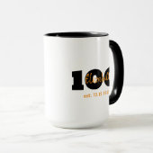 100th Birthday Mug,Milestone Gift,Name & Date Mok (Voorkant rechts)
