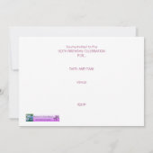 100th Birthday Party Invitation - Flower Bouquet Kaart (Achterkant)