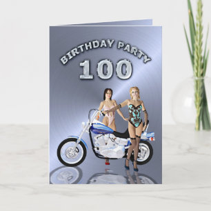 100th Birthday party met meisjes en motorfietsen