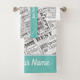100th Birthday Party Personalized Gifts Special Bad Handdoek