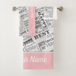 100th Birthday Party Personalized Gifts Special Bad Handdoek