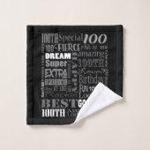 100th Birthday Party Personalized Gifts Special Bad Handdoek (Wasdoekje)