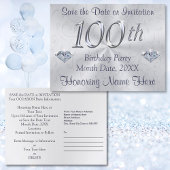 100th Birthday Party Uitnodigingen of Save the Dat