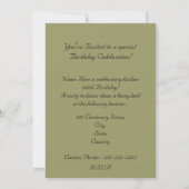100th Birthday Party-White Daisy Kaart (Achterkant)