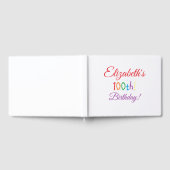 "100th Birthday" Persoonlijk gastboek Gastenboek (Volledig)