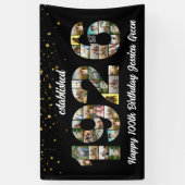 100th Birthday Photo Collage Established 1926 Spandoek (Verticaal)