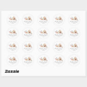 100th Birthday Pumpkin Herfst Flower Envelope Seal Ronde Sticker (Vel)