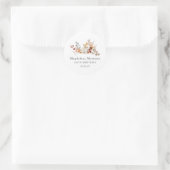 100th Birthday Pumpkin Herfst Flower Envelope Seal Ronde Sticker (Tas)